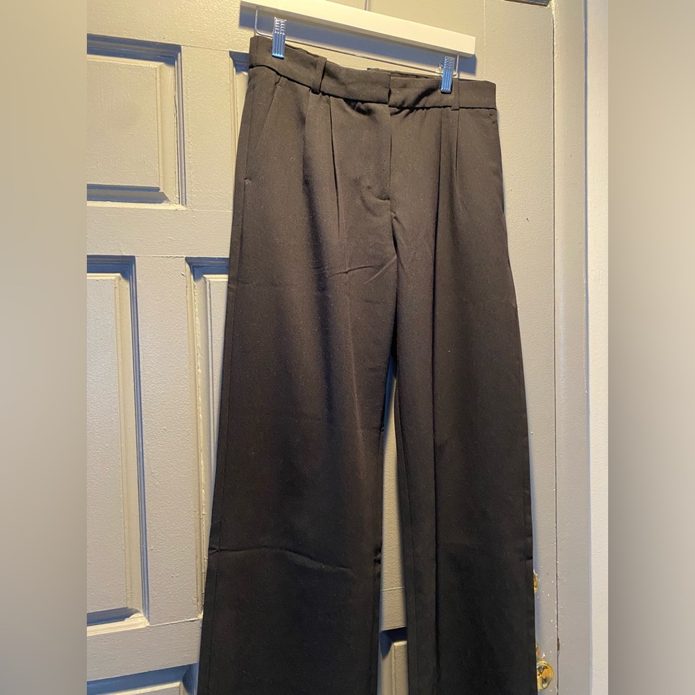 A&F Black Wide-Leg Trousers - Picture 3 of 6